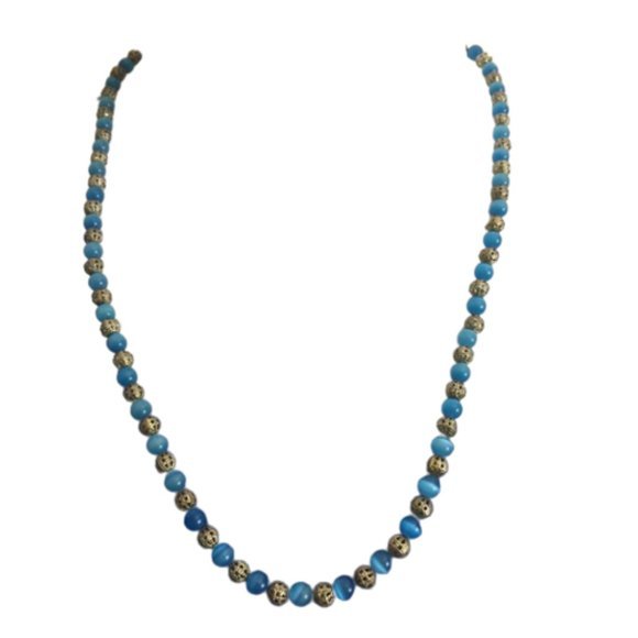 Brand-new Cats-eye gemstone blue & silver … - Picture 2 of 16